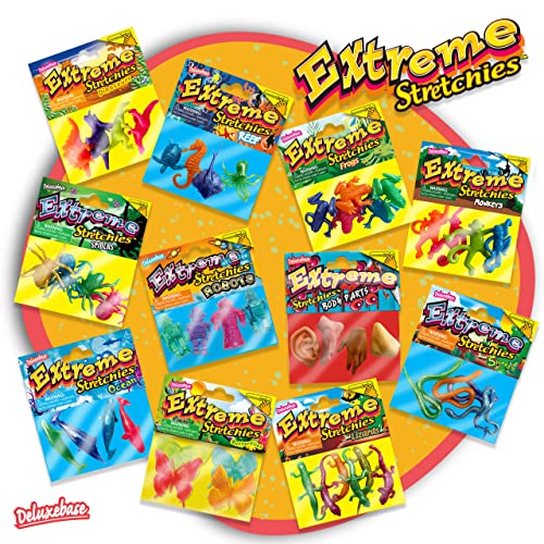 Extreme Stretchies - Océano de Deluxebase. Paquete de 4 pequeños Juguetes de Animales de la Vida Marina elásticos niños y niñas, geniales Juguetes de Fiesta