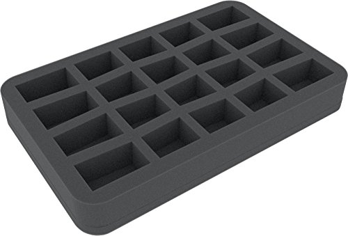 Feldherr HS035MM01 35 mm Half-Size Foam Tray for 20 Mice and Mystics Figures