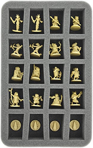 Feldherr HS035MM01 35 mm Half-Size Foam Tray for 20 Mice and Mystics Figures