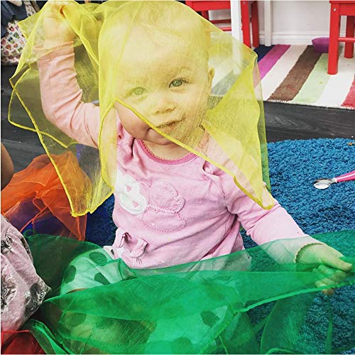 FOGAWA 20pz Pañuelos de Malabares Telas Infantiles Bailar de Seda para Niños 64 * 64cm Cuadrado Pañuelos Mágicos para Niños Chicas Actividades de Fiesta Decoración y Juegos Accesorios