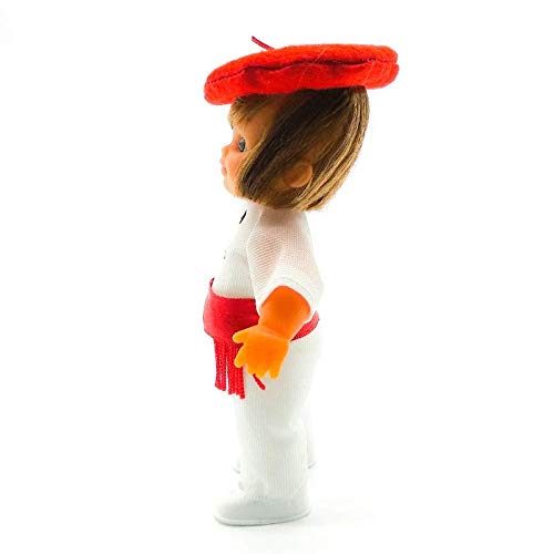 Folk Artesanía Muñeco Regional colección de 15 cm con Vestido típico Vasco San Fermines Pamplona España