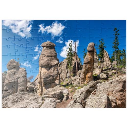 Formaciones Rocosas Típicas (Agujas) En El Bosque Nacional De Black Hills, Dakota del Sur, EE.UU. - Premium 100 Piezas Puzzles - Colección Especial MyPuzzle de Puzzle Galaxy