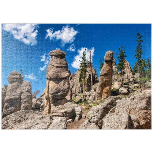 Formaciones Rocosas Típicas (Agujas) En El Bosque Nacional De Black Hills, Dakota del Sur, EE.UU. - Premium 1000 Piezas Puzzles - Colección Especial MyPuzzle de Puzzle Galaxy