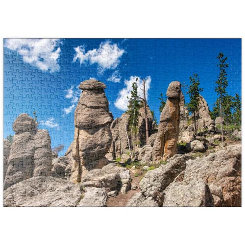 Formaciones Rocosas Típicas (Agujas) En El Bosque Nacional De Black Hills, Dakota del Sur, EE.UU. - Premium 500 Piezas Puzzles - Colección Especial MyPuzzle de Puzzle Galaxy