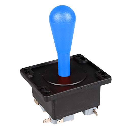 Fosiya American Style 2 Pin Happ Tipo elíptico Arcade Joystick conmutable de 8 Maneras de la operación, precisión de 0.187" 4.8mm Terminal de Video Juegos Arcade1up Piezas de la máquina (Azul)