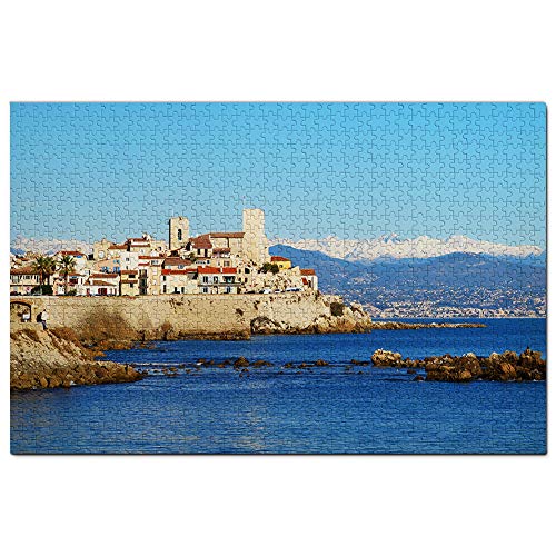 Francia Casco Antiguo Juan-Les-Pins Antibes Puzzle 1000 Piezas para Adultos Familia Rompecabezas Recuerdo Turismo Regalo