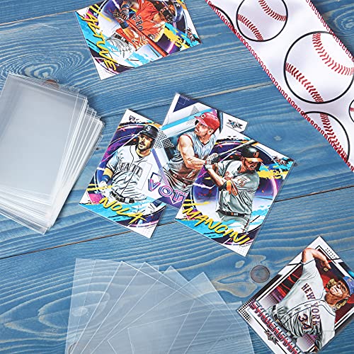 Fundas Suaves y Transparentes para Tarjetas para Cartas Coleccionables, Fundas Mangas Protectoras Aptas para Tarjetas de Béisbol, Tarjetas Deportivas (200 Piezas)