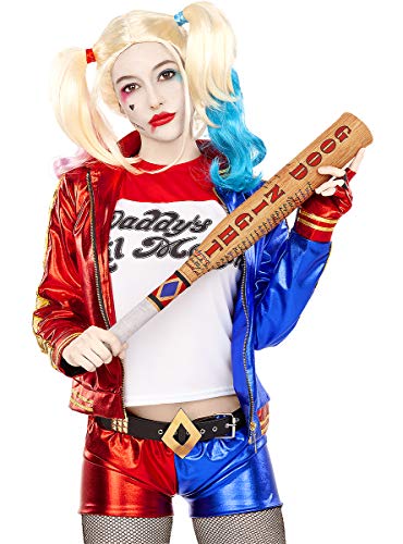 Funidelia | Bate de Harley Quinn Oficial para Mujer ▶ Superhéroes, DC Comics, Suicide Squad, Villanos - Color: Rojo, Accesorio para Disfraz - Licencia: 100% Oficial