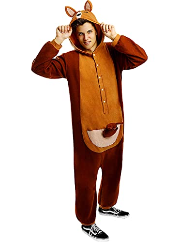 Funidelia | Disfraz de Canguro Onesie para Hombre y Mujer Talla M ▶ Animales - Color: Marrón - Divertidos Disfraces y complementos para Carnaval y Halloween