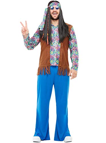 Funidelia | Disfraz de Hippie Oficial para Hombre Talla XXL ▶ The Flintstones, Dibujos Animados, Los Picapiedra, Cavernícolas - Color: Multicolor - Licencia: 100% Oficial