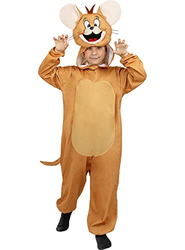 Funidelia | Disfraz de Jerry - Tom & Jerry para niño y niña ▶ Dibujos Animados - Disfraz para niños y divertidos accesorios para Fiestas, Carnaval y Halloween - Talla 5-6 años - Marrón