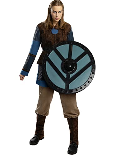 Funidelia | Disfraz de Lagertha - Vikings para mujer ▶ Vikings, Vikingos, Bárbaro, Nórdico - Disfraz para adultos y divertidos accesorios para Fiestas, Carnaval y Halloween - Talla L - Marrón