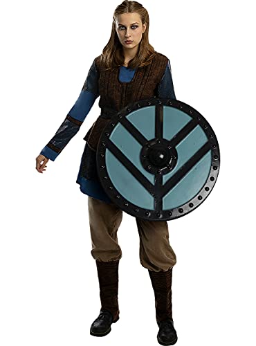 Funidelia | Disfraz de Lagertha - Vikings para mujer ▶ Vikings, Vikingos, Bárbaro, Nórdico - Disfraz para adultos y divertidos accesorios para Fiestas, Carnaval y Halloween - Talla L - Marrón