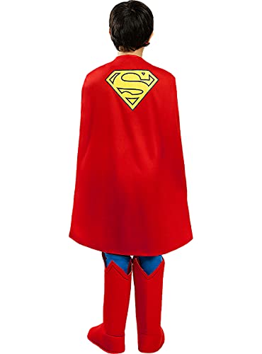 Funidelia | Disfraz de Superman Deluxe Oficial para niño Talla 10-12 años ▶ Hombre de Acero, Superhéroes, DC Comics, Justice League - Color: Azul - Licencia: 100% Oficial