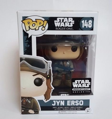 FunKo Star Wars Pop! Jyn Erso #148 - Figura de cabeza de bobina de vinilo (exclusivo de contrabandista)