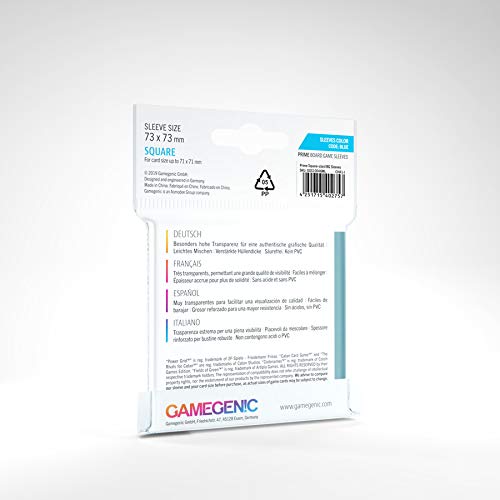 GAMEGEN!C- Prime Square-Sized Sleeves 73x73mm (50), Color Clear (GGS10046ML)