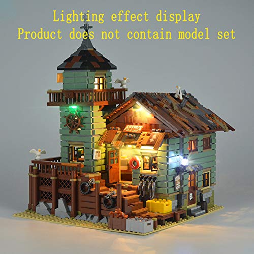 GEAMENT Conjunto de Luces LED para Antigua Tienda de Pesca (Old Fishing Store) - Compatible con Lego Ideas 21310 de Bloques de construcción (Juego Lego no Incluido) (con Instrucciones)