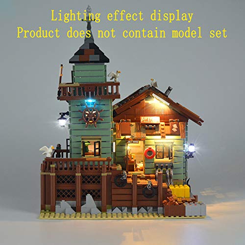 GEAMENT Conjunto de Luces LED para Antigua Tienda de Pesca (Old Fishing Store) - Compatible con Lego Ideas 21310 de Bloques de construcción (Juego Lego no Incluido) (con Instrucciones)