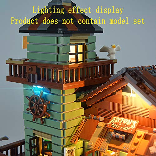 GEAMENT Conjunto de Luces LED para Antigua Tienda de Pesca (Old Fishing Store) - Compatible con Lego Ideas 21310 de Bloques de construcción (Juego Lego no Incluido) (con Instrucciones)