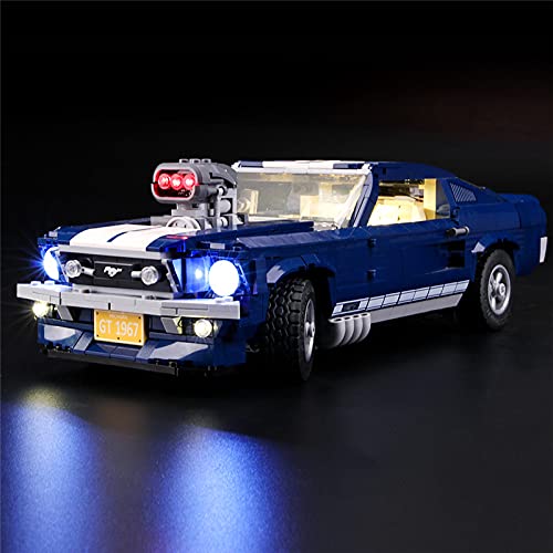 GEAMENT Conjunto de Luces LED para Ford Mustang - Compatible con Lego Creator 10265 de Bloques de construcción (Juego Lego no Incluido) (con Instrucciones)