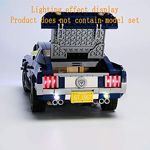 GEAMENT Conjunto de Luces LED para Ford Mustang - Compatible con Lego Creator 10265 de Bloques de construcción (Juego Lego no Incluido) (con Instrucciones)