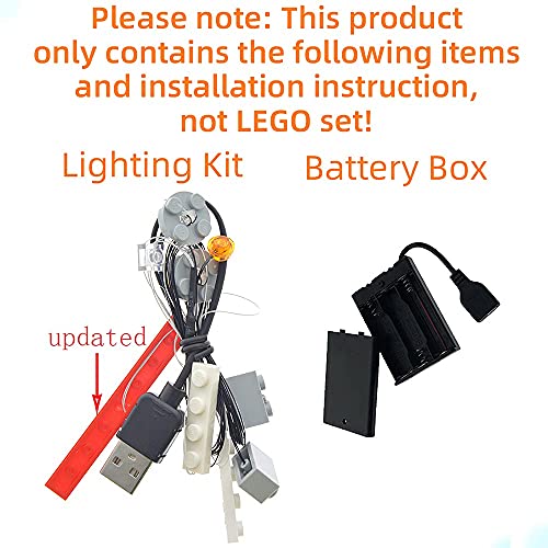 GEAMENT Conjunto de Luces LED para Furgoneta Volkswagen T1 (Volkswagen T1 Camper Van) – Compatible con Lego Creator 10220 de Bloques de construcción (Juego de Lego no Incluido) (con Instrucciones)