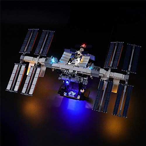 GEAMENT Kit de luz LED para estación Espacial Internacional (International Space Station) - Compatible con Lego Ideas 21321 (Juego Lego no Incluido)