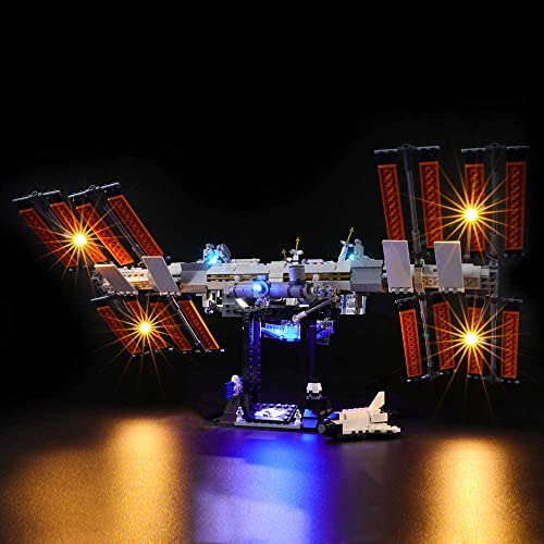 GEAMENT Kit de luz LED para estación Espacial Internacional (International Space Station) - Compatible con Lego Ideas 21321 (Juego Lego no Incluido)