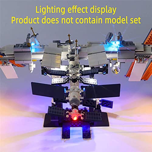 GEAMENT Kit de luz LED para estación Espacial Internacional (International Space Station) - Compatible con Lego Ideas 21321 (Juego Lego no Incluido)