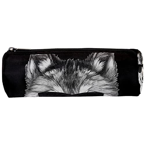 Gentleman Mr.Wolf - Estuche para lápices (estuche de papelería, organizador de escritorio, bolsa de maquillaje, bolsa de cosméticos para escuela, oficina