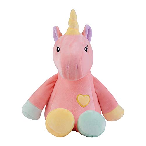 Georgie Porgy Peluche Unicornio Terciopelo Super Suave Osito de Peluche Animal Juguete Suave para Niños (Rosado)