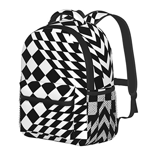 gjowegode Mochila Infantil para Niño Kindergarten, Ilusión óptica de cubo blanco Mochilas Kinder Preescolar Niñas Mochila Mochilas Lindo 2-6 Años, De Vuelta a La Escuela