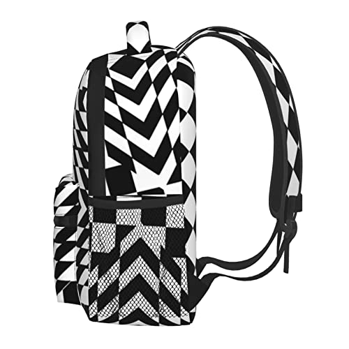 gjowegode Mochila Infantil para Niño Kindergarten, Ilusión óptica de cubo blanco Mochilas Kinder Preescolar Niñas Mochila Mochilas Lindo 2-6 Años, De Vuelta a La Escuela