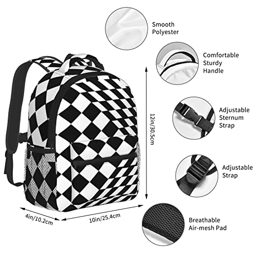 gjowegode Mochila Infantil para Niño Kindergarten, Ilusión óptica de cubo blanco Mochilas Kinder Preescolar Niñas Mochila Mochilas Lindo 2-6 Años, De Vuelta a La Escuela