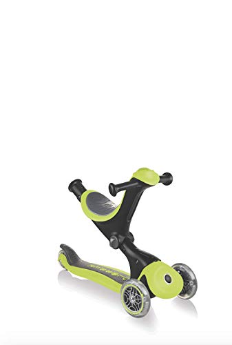 Globber Patinete 3 Ruedas Modelo GO UP Deluxe Lime Green, à Partir de 15 Meses