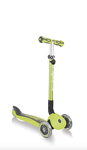 Globber Patinete 3 Ruedas Modelo GO UP Deluxe Lime Green, à Partir de 15 Meses