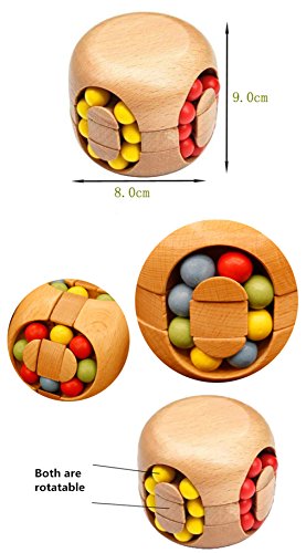 Gracelaza Juguetes Rompecabezas de Madera - IQ Juguete Educativo - 3D Brain Teaser Puzzle de Madera - Juego Niños y Adolescentes