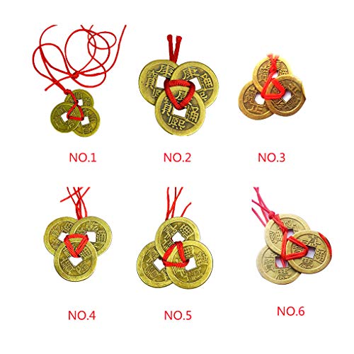 Guangcailun 3PCS Chino Buena Suerte Monedas de Riqueza Fortuna éxito Monedas de Cobre Chinas Regalos de cumpleaños de la aleación