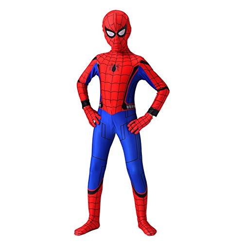 GUOHANG Niño Spiderman Traje Unisex Adultos Niños Superhéroe Spiderman Cosplay Traje Traje Lycra Spandex Zentai Estilo 3D Estilo Mono Kodyuit De Halloween Actividades Disfraces,G,120CM~130CM