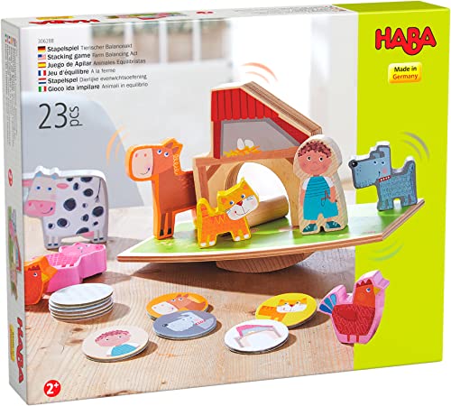 HABA 306288 - Juego de Apilar - Animales Equilibristas, Juego Infantil de Madera. Más 2 años