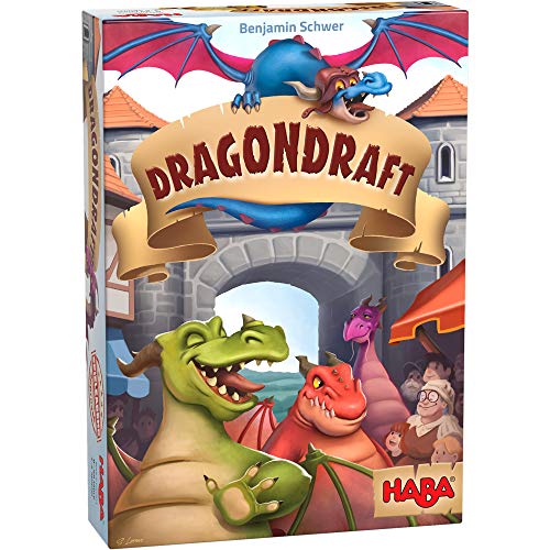 HABA B08NF369HZ 305886 Dragondraft, Juego de Cartas para niños a Partir de 8 años, para 44231 Jugadores, promueve el Pensamiento lógico y la concentración