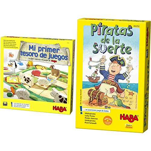 Haba Primer Tesoro de Juegos-ESP (302243) + Piratas de la Suerte ESP (302252)