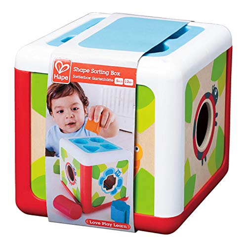 Hape- Cubo clasificador de formas y colores, carbón (E0507) , color/modelo surtido