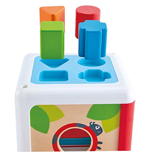 Hape- Cubo clasificador de formas y colores, carbón (E0507) , color/modelo surtido