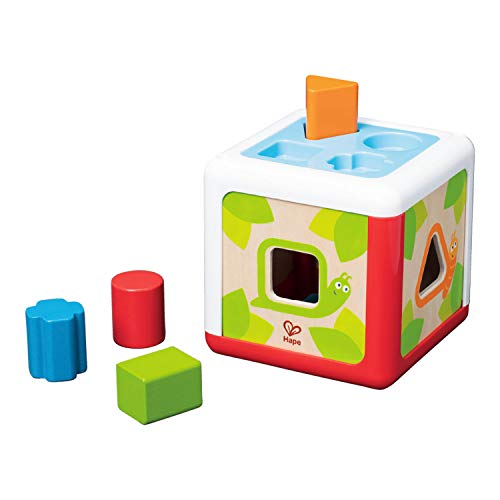 Hape- Cubo clasificador de formas y colores, carbón (E0507) , color/modelo surtido