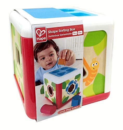 Hape- Cubo clasificador de formas y colores, carbón (E0507) , color/modelo surtido