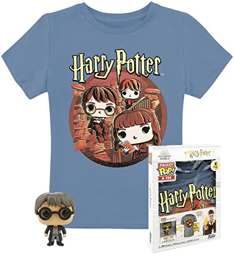 HARRY POTTER Trio - Pop! & Camiseta Hombre ¡Funko Pop! Standard 158/164, 100% algodón,