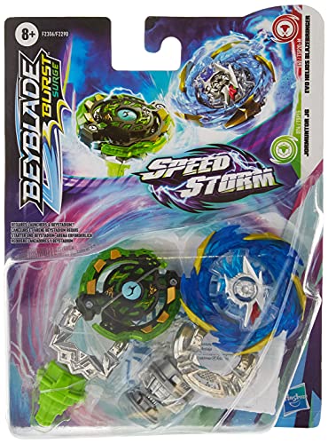 Hasbro Burst Surge Speedstorm EVO Helios Blazebringer y Jormuntor J6 - Juego de peonzas de Batalla en Paquete Doble