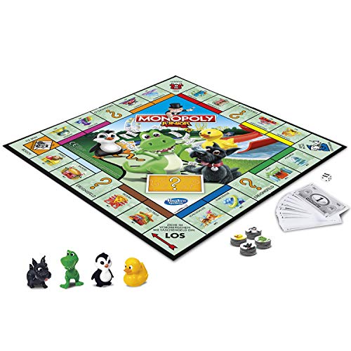 Hasbro Gaming- Monopoly Junior Juego de Tablero, Simulación económica, Multicolor Juego en Aleman