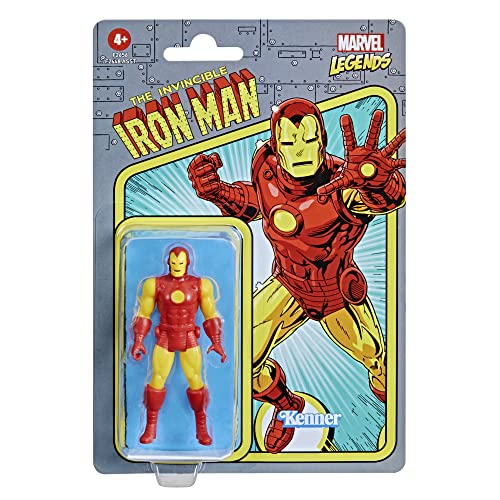 Hasbro Marvel Legends - Figura de Iron Man de 9.5 cm - Colección Retro 375